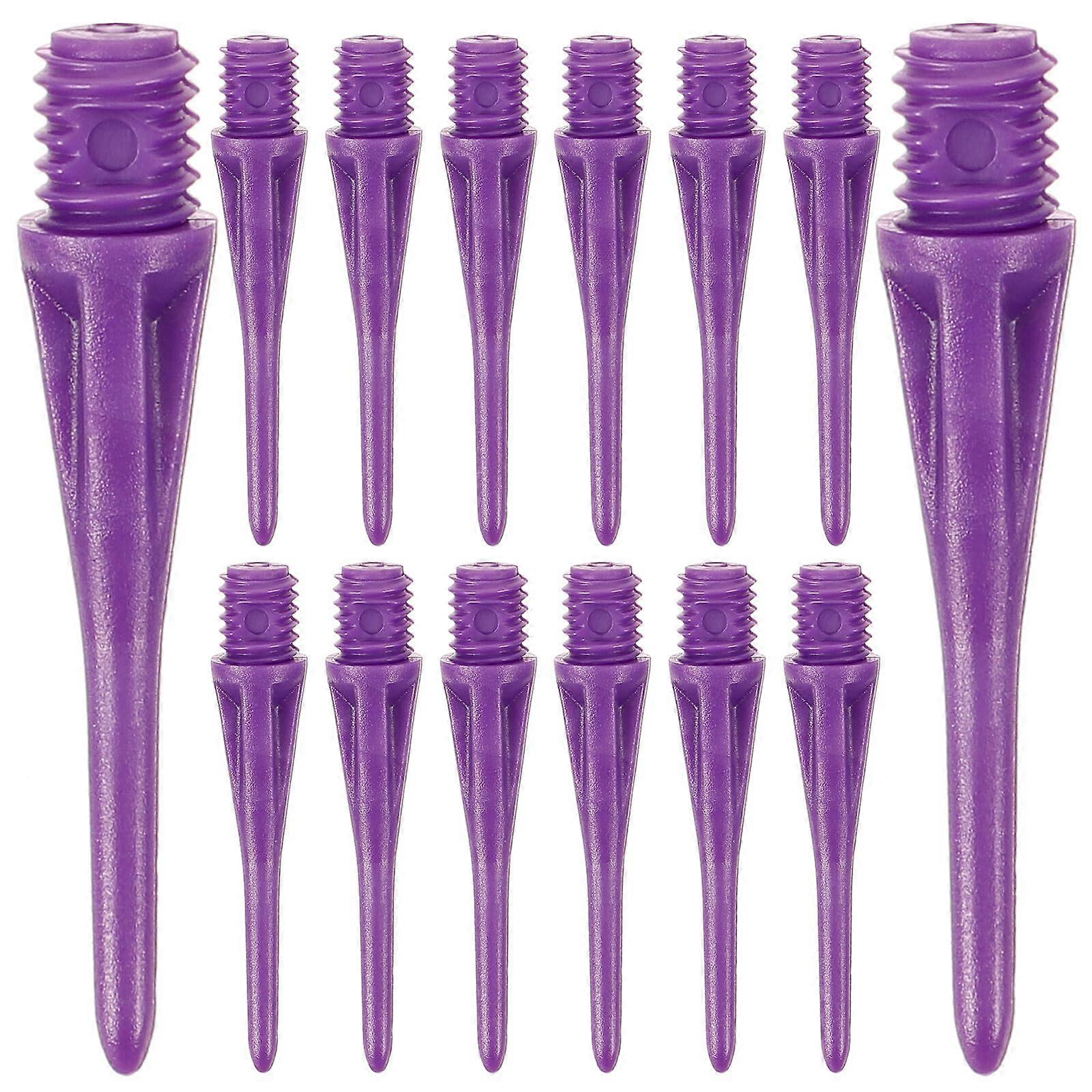50pcs Soft Tip Dart Points Replacement for Electronic Darts, Durable WearResistant Purple