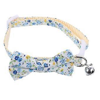 Cat Collar with Bell Adjustable Fit Bow Tie Charm for Cats and Small Dogs Party Wear