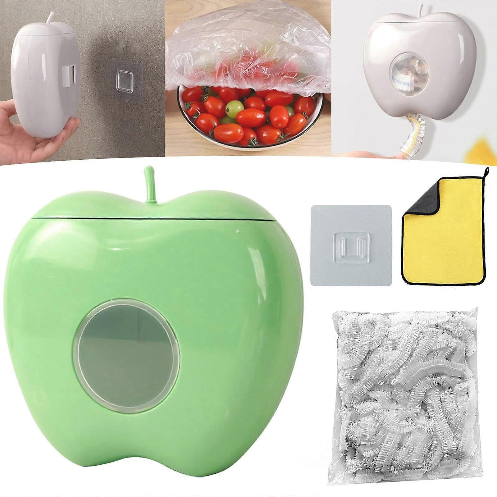 Plastic Wrap Storage Box Wall Mounted Kitchen Wrap Dispenser with Hooks Drill  Install
