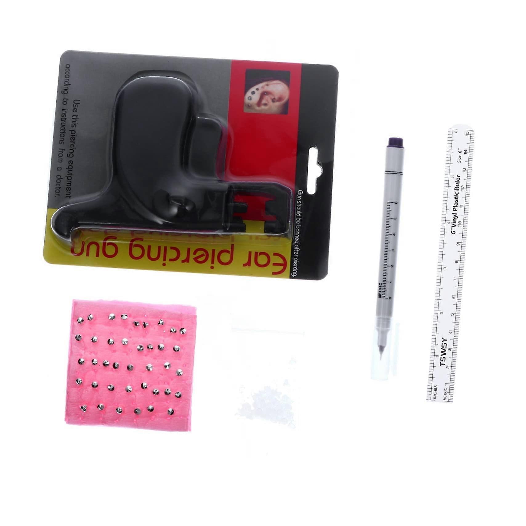 2pcs Ear Piercing Kit with Precise Positioning Guide for Home and Salon Professional Use