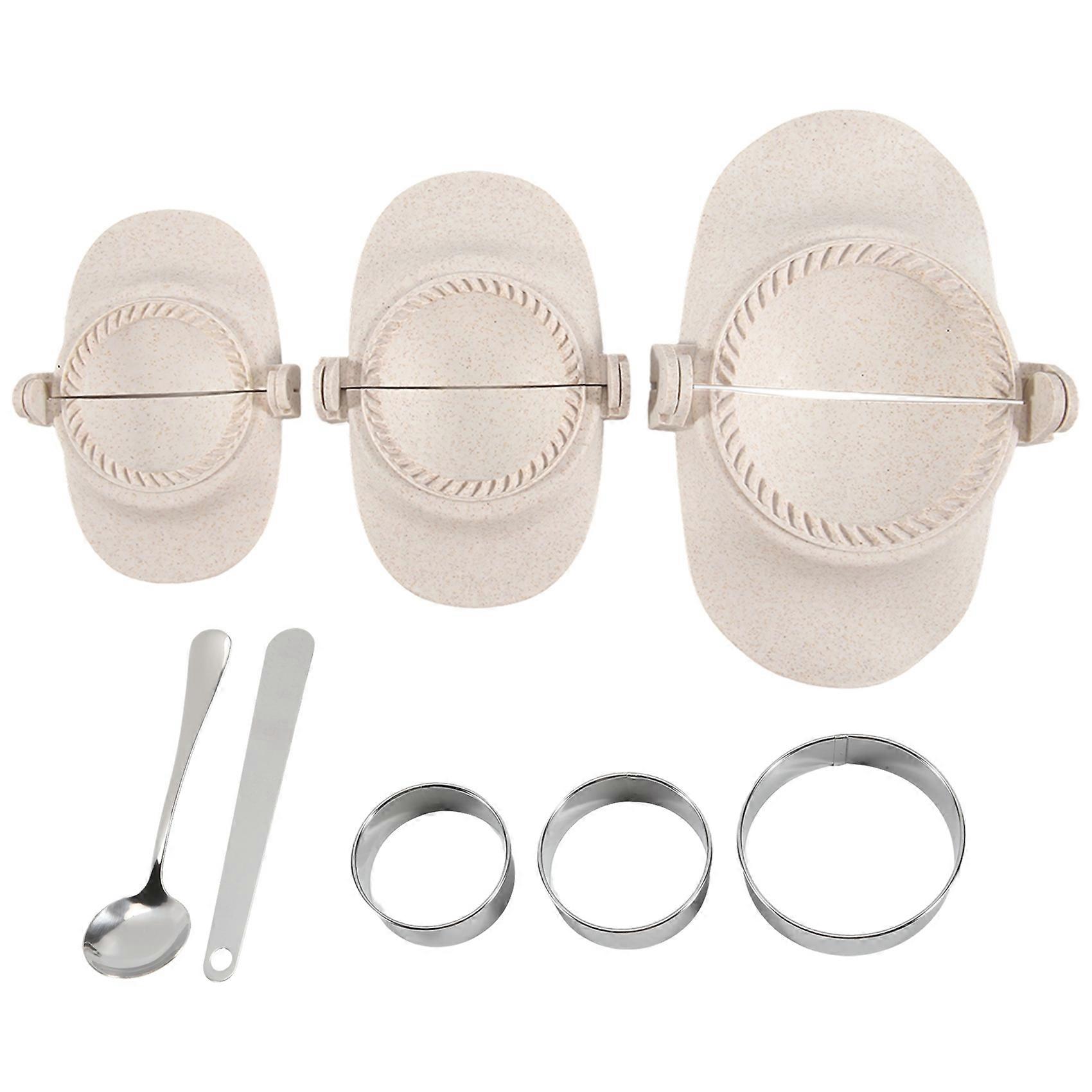 Empanada Maker Press, 6 polegadas extra grande Dumpling Maker Set com cortador de massa, Dumpling Mold Set para Pierogi, Pastelitos