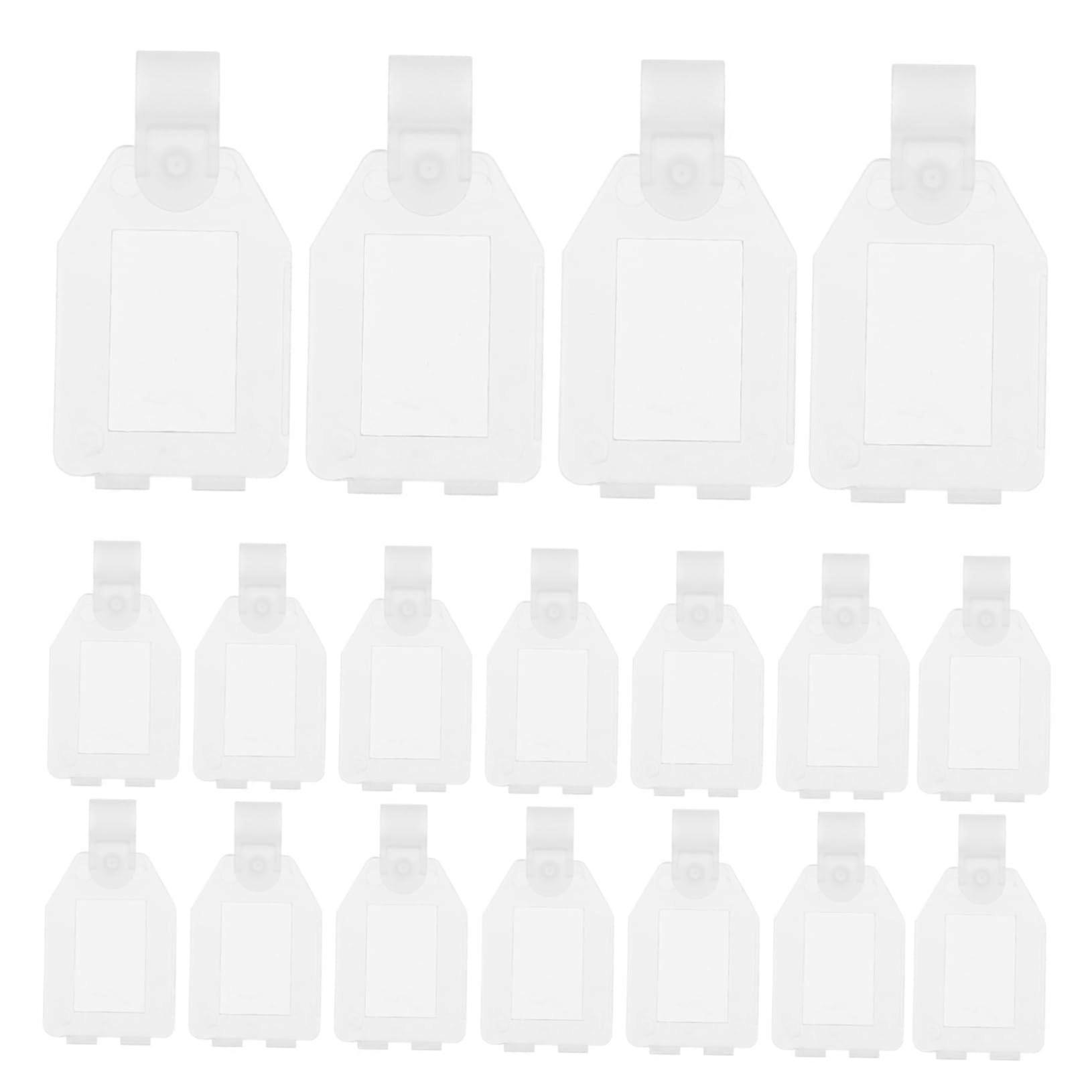 20pcs Plastic Shelf Label Holders with Quick Clip Installation for Supermarket  Tag Display