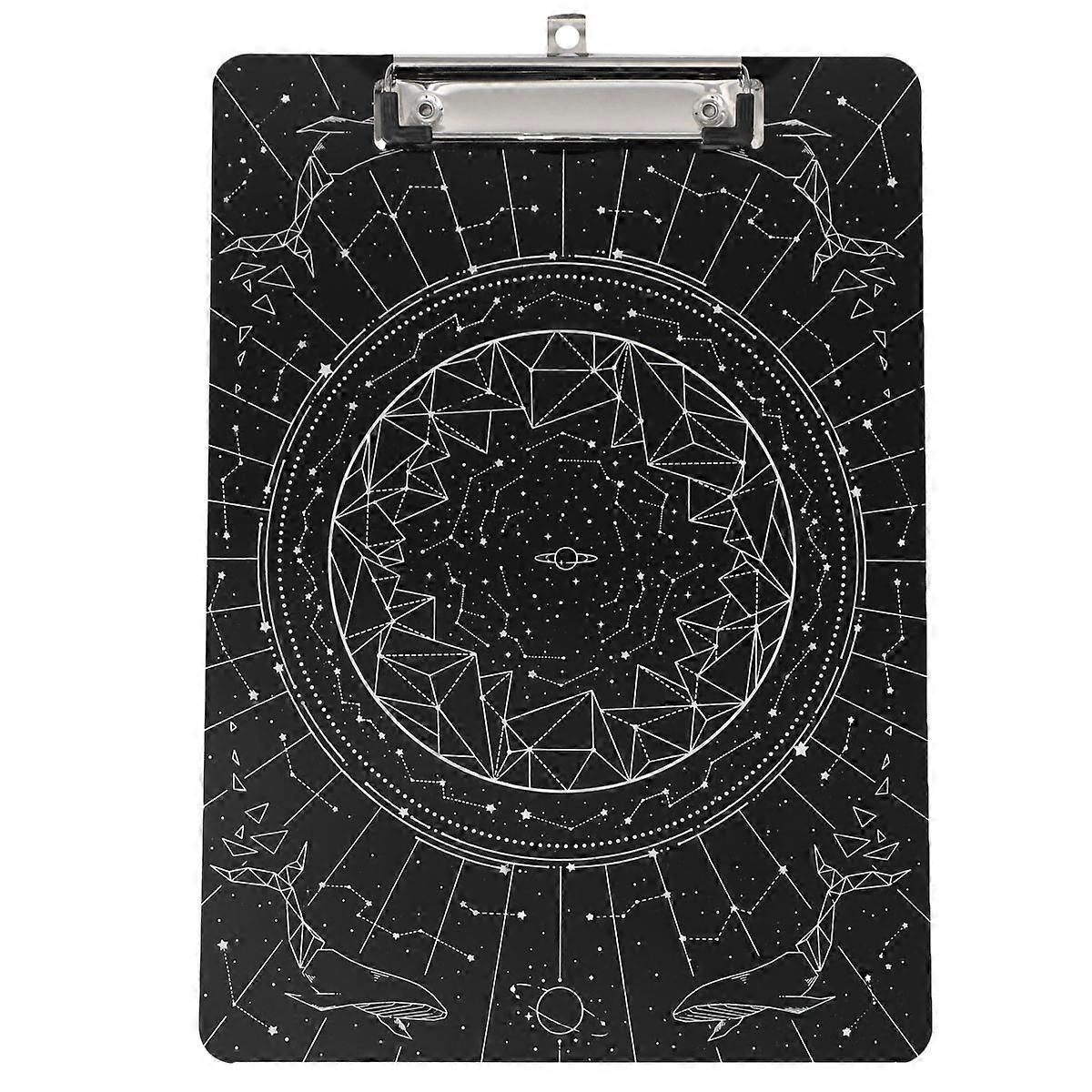 Acrylic Clipboard File Clip Folder for Writing with 1Pcs Night Black Document Holder