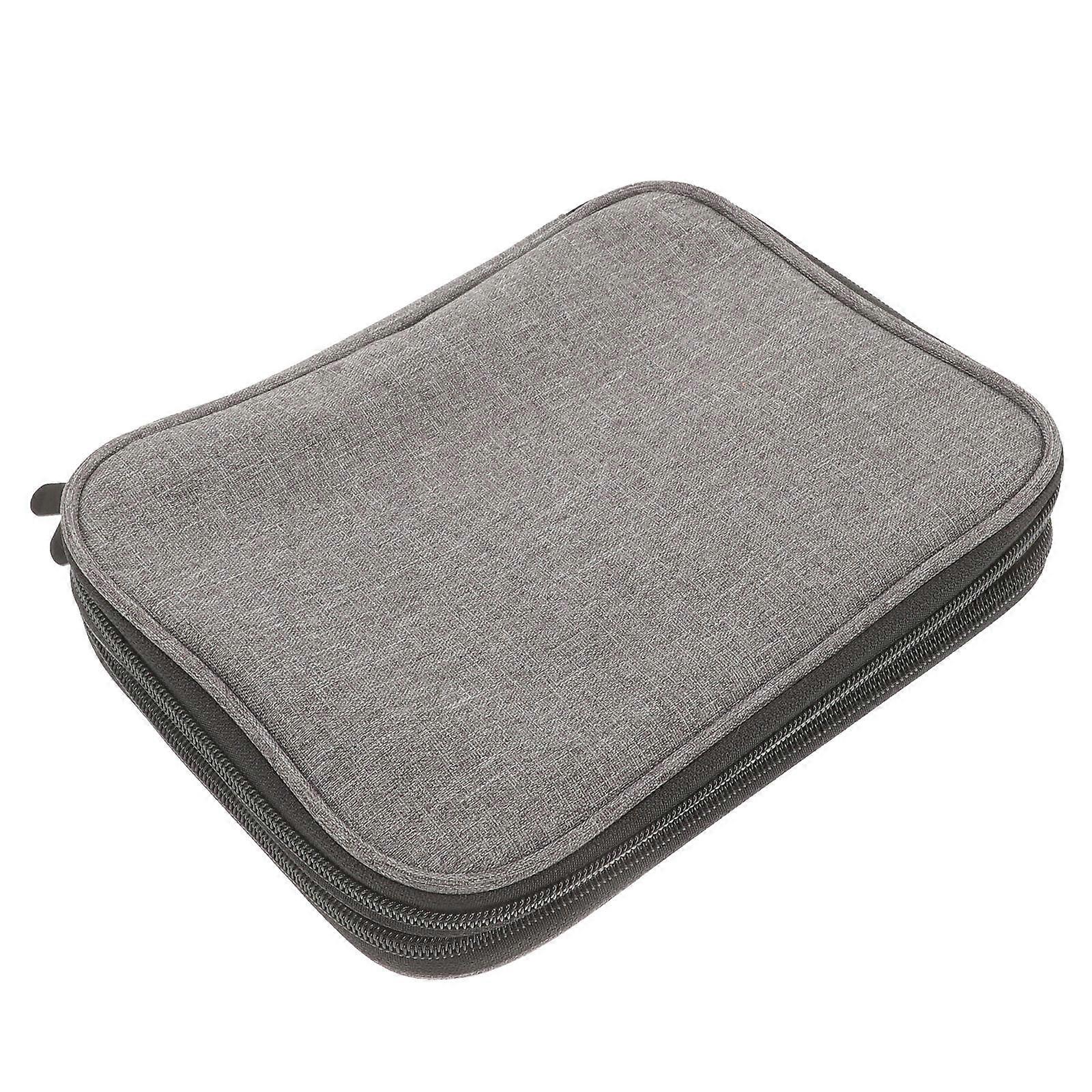 Estojo para agulhas de tricô, resistente e com argola de arame.