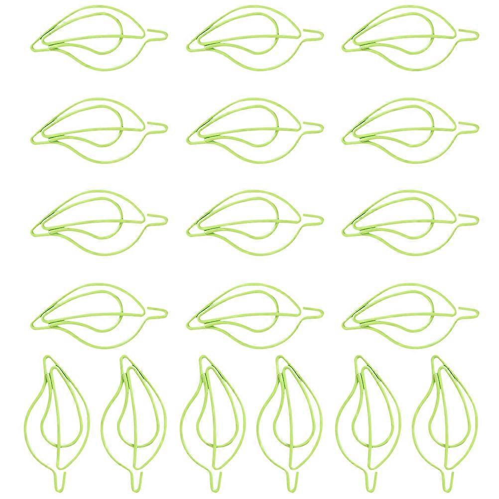 Small Paper Clips for Office Use 30Pcs Leaf Shaped Metal Document Clips