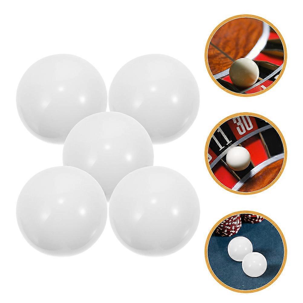 Round Roulette Wheel Beads Acrylic Replacement Beads for Roulette Game 5Pcs
