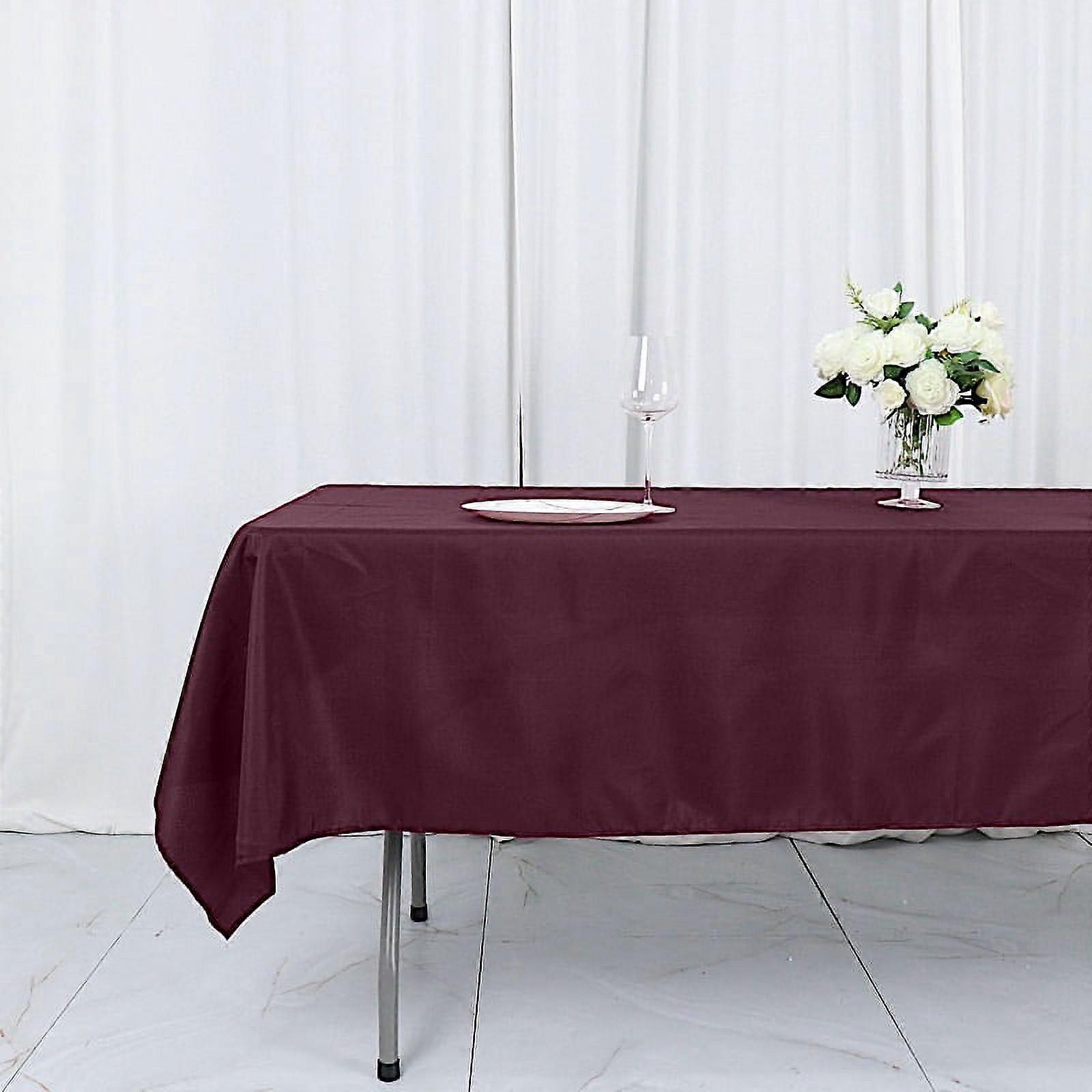 BalsaCircle 54" x 96" Polyester RECTANGULAR Tablecloth Table Linens Burgundy