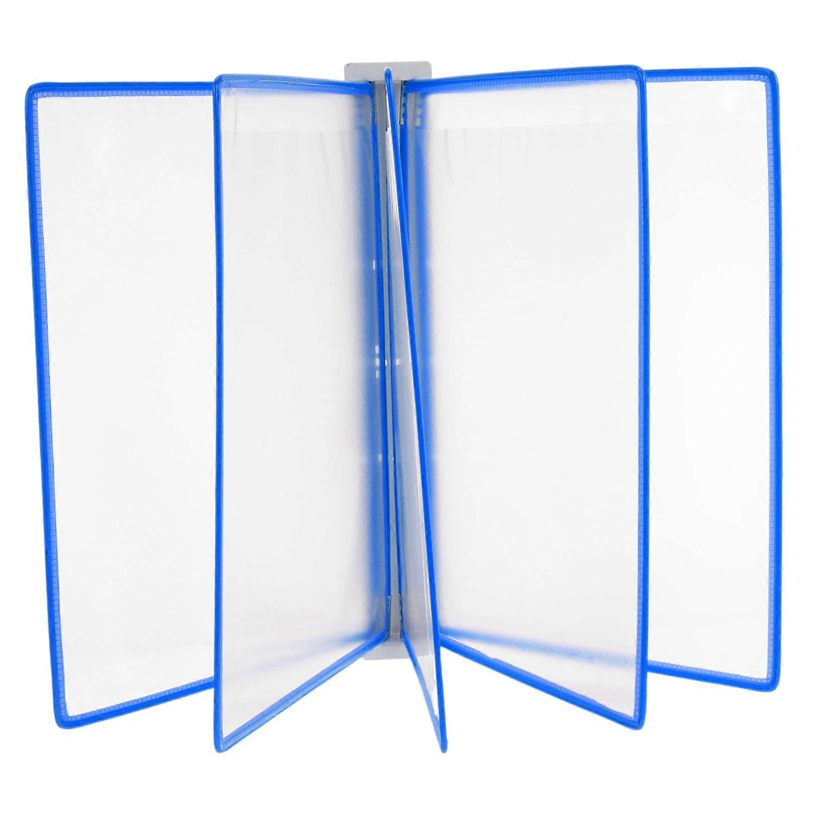 Wall Mounted File Organizer with Clear FlipThrough A4 Document Holder, 5 Page SpaceSaving Design
