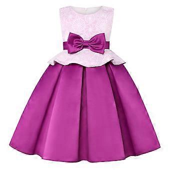 Vestido para meninas, primavera/verão, novo e fofo, sem mangas, para daminhas de honra, ideal para festas formais. Tamanhos de 2 a 10 anos.
