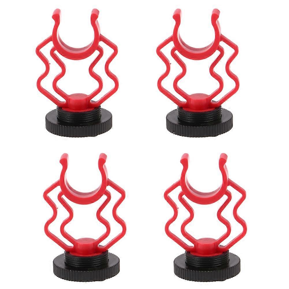4pcs Universal Microphone Wavy Shock Mount Adapter Plastic Microphone Bracket Mount Replacement Shockmount Accessories
