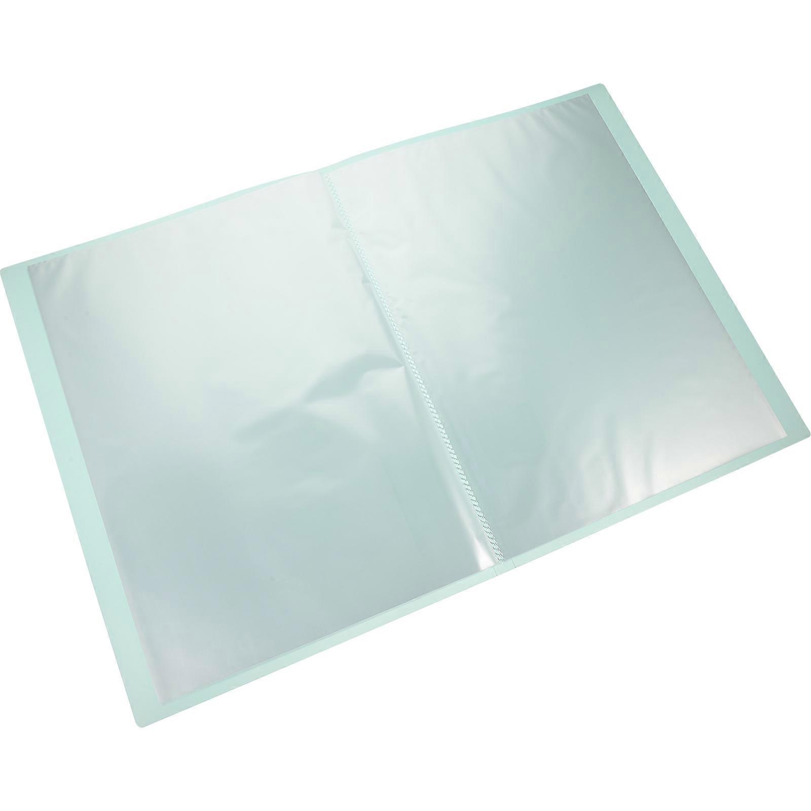 A3 Sky-Blue PVC Presentation Folder for Files with Expanding Storage