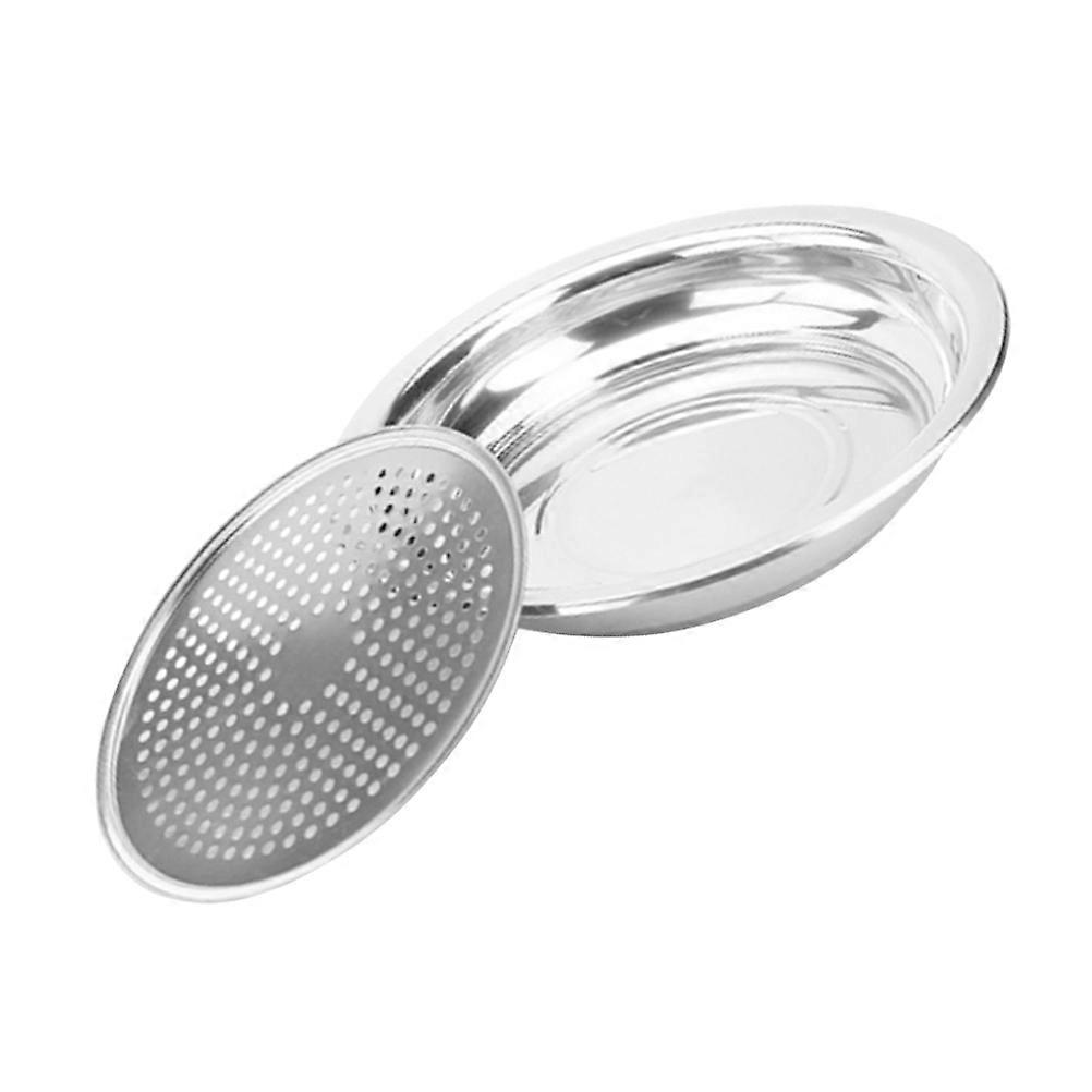 Stainless Steel Dumpling Disk for Draining with Multifunction Round Tray