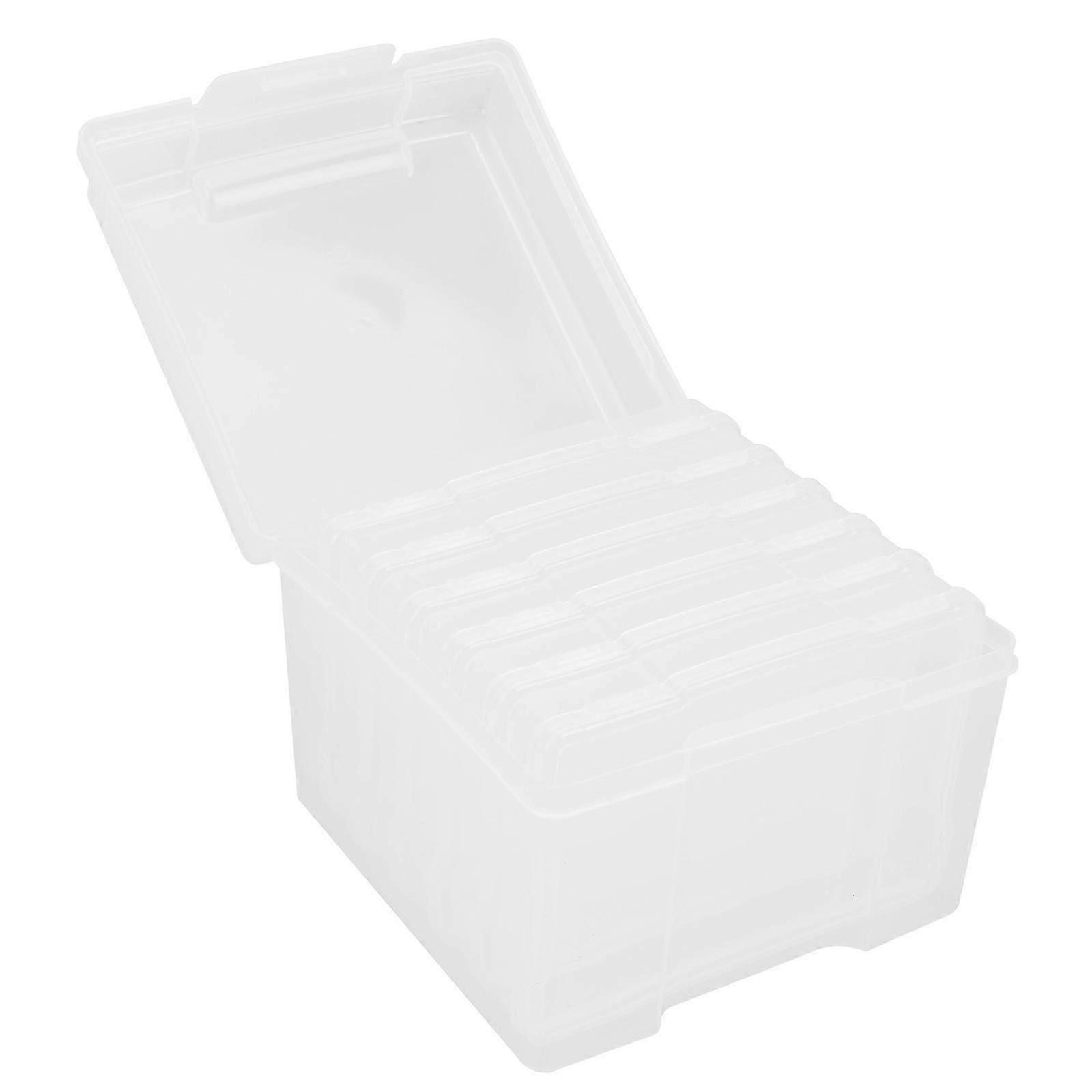 Photo Storage Boxes for Organizing with 1Set Transparent Plastic Case