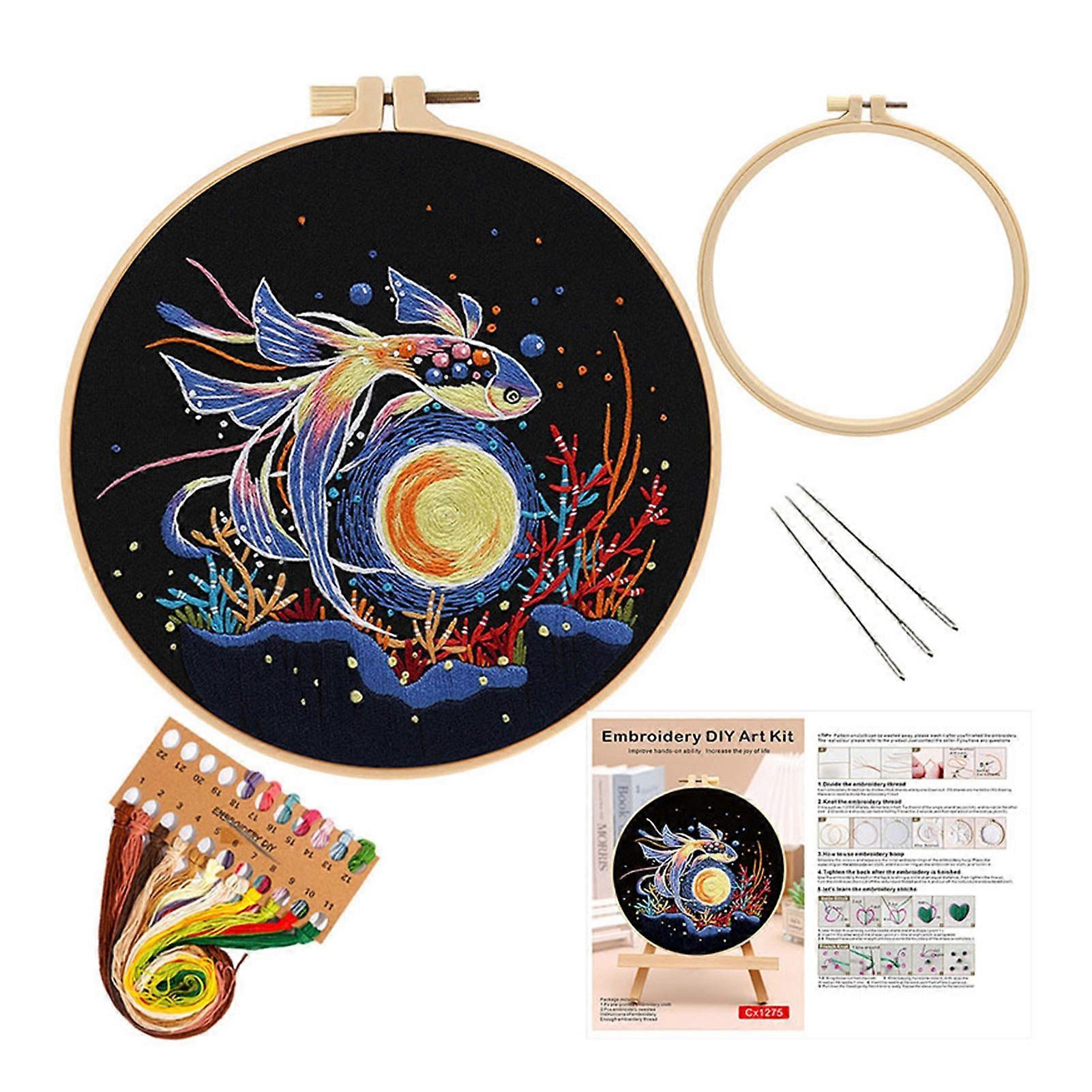Embroidery Starter Kit for Adults with Video Tutorial