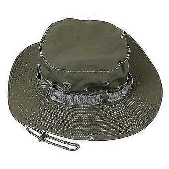 Cappello da pesca a tesa larga Cappello da pescatore pieghevole antivento per escursioni in giardino sulla spiaggia, luce stellare verde