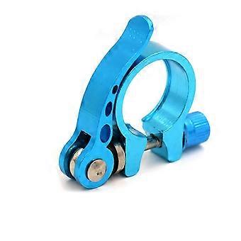 Morsetto reggisella per uso bici con funzione di sgancio rapido 28,6 mm in alluminio blu