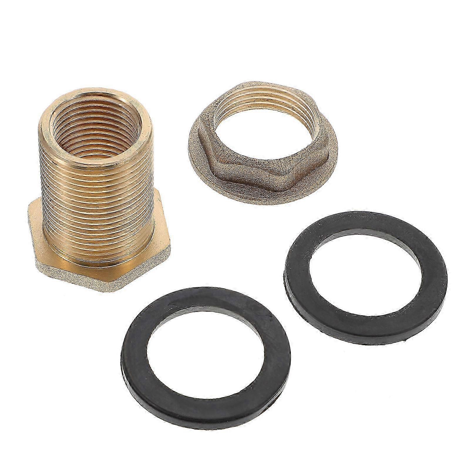 Bulkhead Fitting Brass Water Tank Connector Leak-Proof