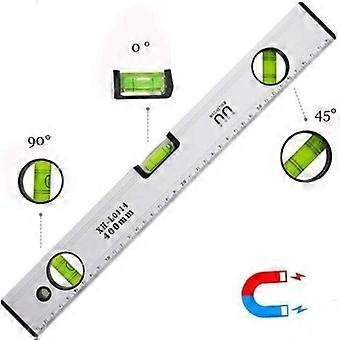 40cm Spirit Level, Magnetic Spirit Level with 3 High Visibility Vials, Aluminium Body, Robust Tips for Horizontal, Vertical and 45, Accuracy +/- 0.5mm