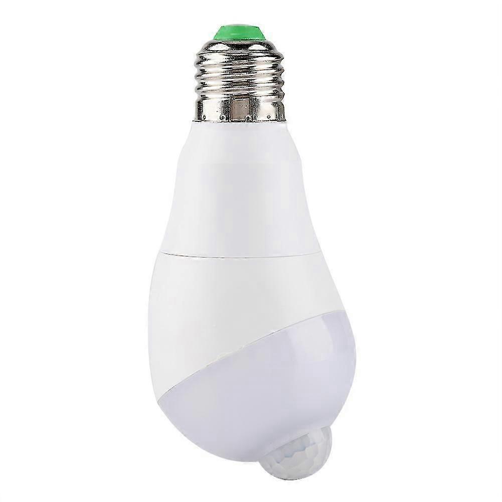 LED Light Motion Sensor Bulb Lamp 350Rotating Sensing Head Compatible withHallway E27(Cool White, 7W)
