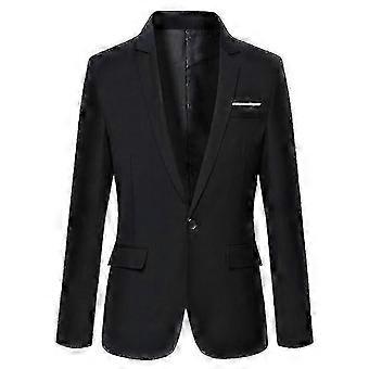 Single-Breasted Men's Blazer in Charcoal Grey 26-27