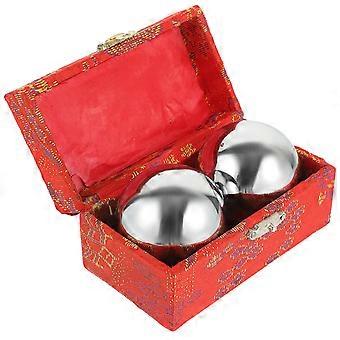 Massage Balls Metal Hand Rolling Balls for Hand Fitness 1Set