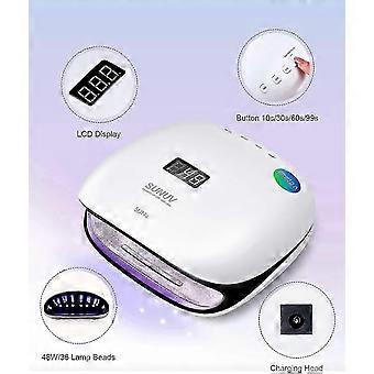 48-W-LED-Nagellampe Sun4 UV-Trockner für Shellac-Maniküre-Gel mit 4 Timern, LCD-Display, Sensor, Salonqualität, zwei Trocknungsgeschwindigkeiten - 03