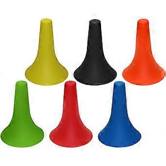 Assorted Color Basketball Training Marker Buckets for Playing 6Pcs Plastic Cones