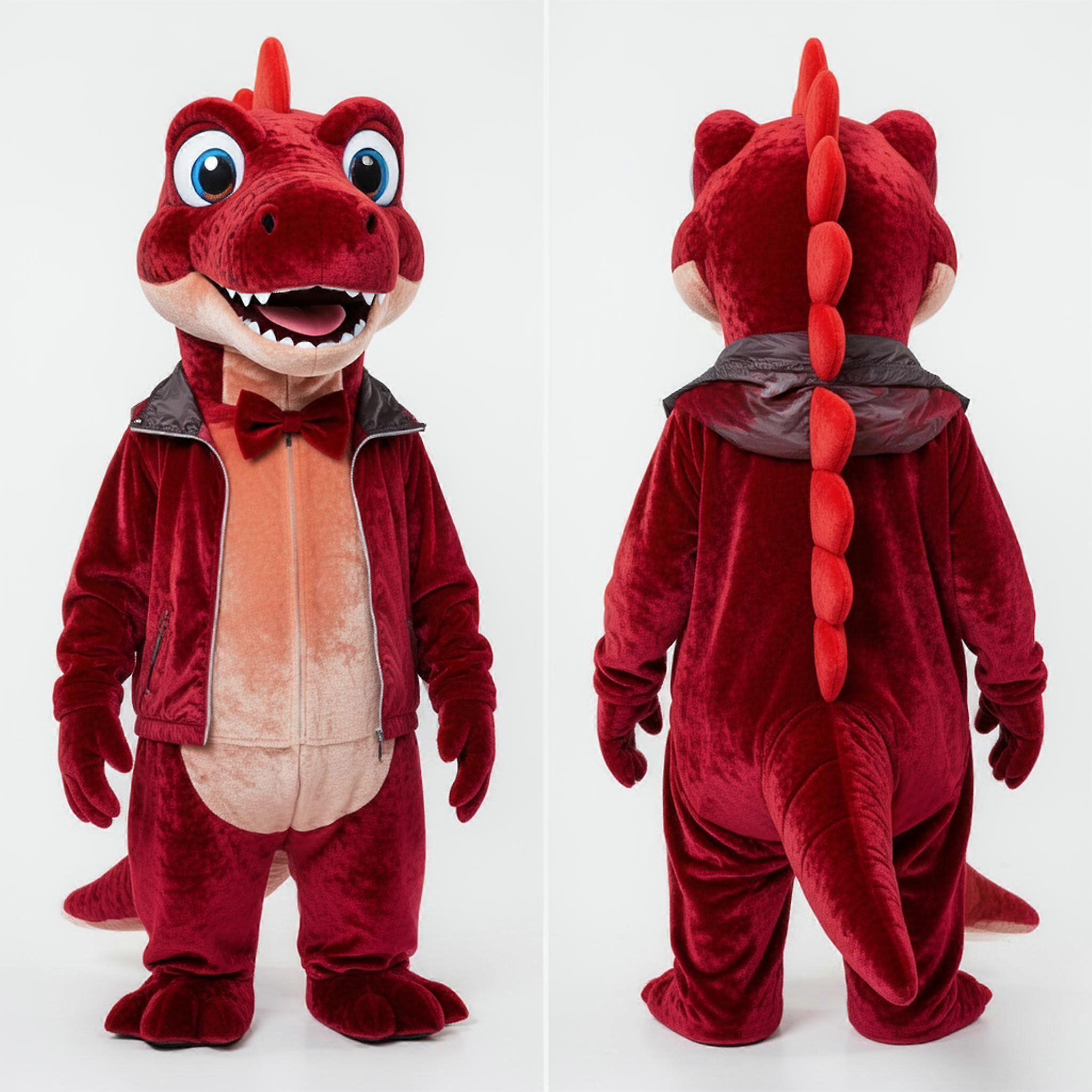 MASTICOT Crimson Broad Shouldered Spinosaurus Mascot