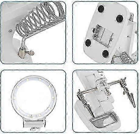 Soldering Hand With Led Light, Third Hand Multi-function Holder compatible with Electronics, Soldering Station
