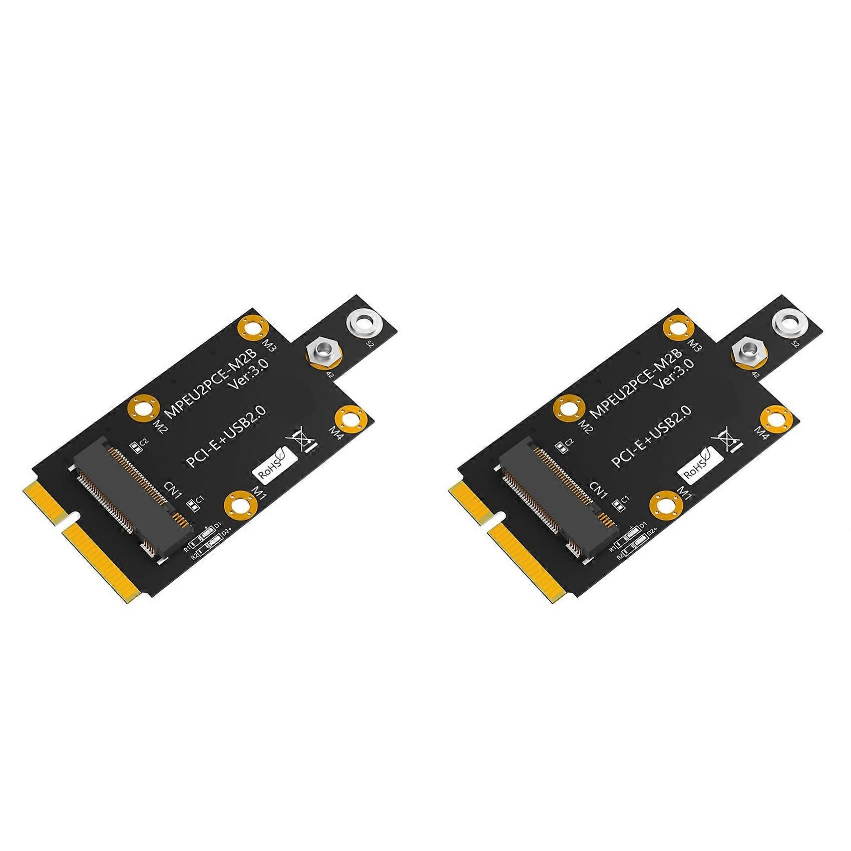2X M.2 Key B to Mini PCI-E Adapter Strap Dual NANO SIM Card Support 3G/4G/5G Adapter Multi-Function Convenient Module