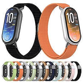 Horlogebandje van nylon met metalen staart en klittenbandsluiting voor Xiaomi Smart Band 11 / 10 / 9 / 8