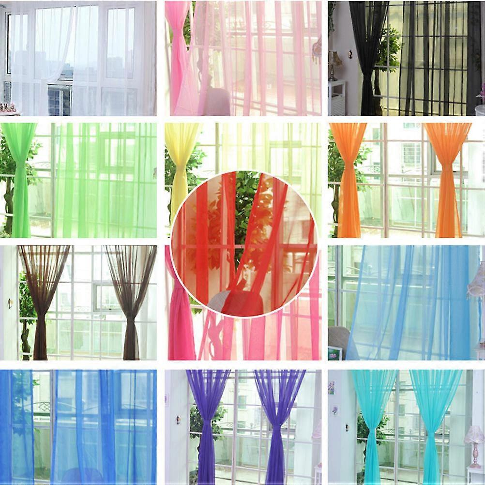 Purple Window Sheer Voile Curtains for Window Shielding