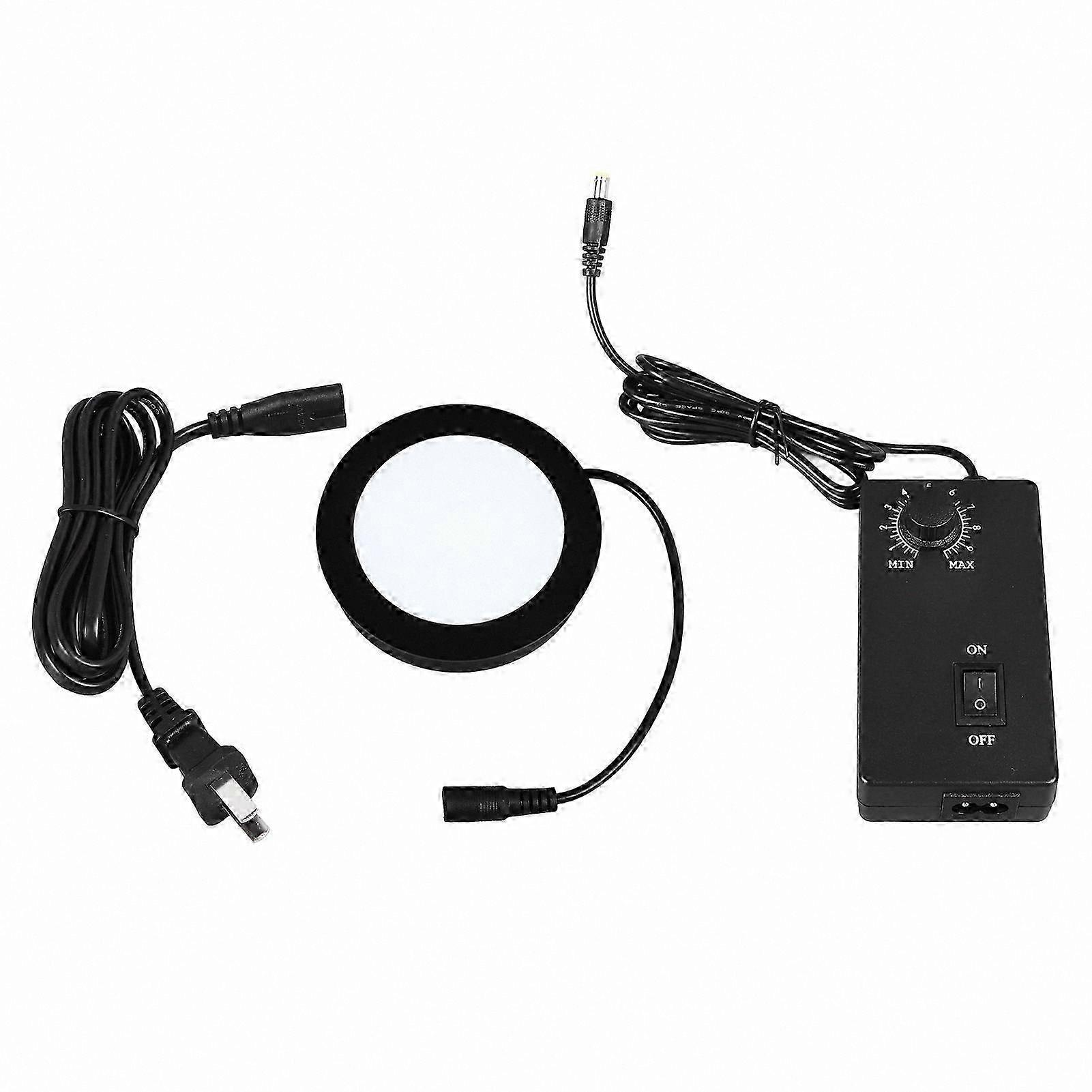 LED Microscope Bottom Light with Adjustable Brightness for Lab Use Round Illumination Source
