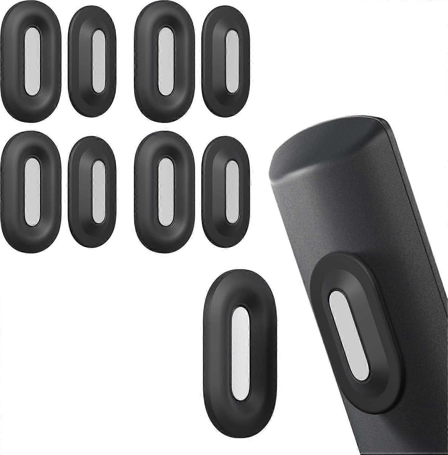 4Pack Magnetic Remote Control Holder Wall Mount, No Drill-Black