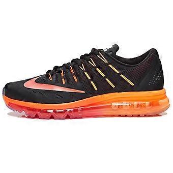 Nike Air Max 2016 Bequeme Laufschuhe mit runder Zehenpartie, niedrig geschnitten, Herren, Schwarz, 806771-006