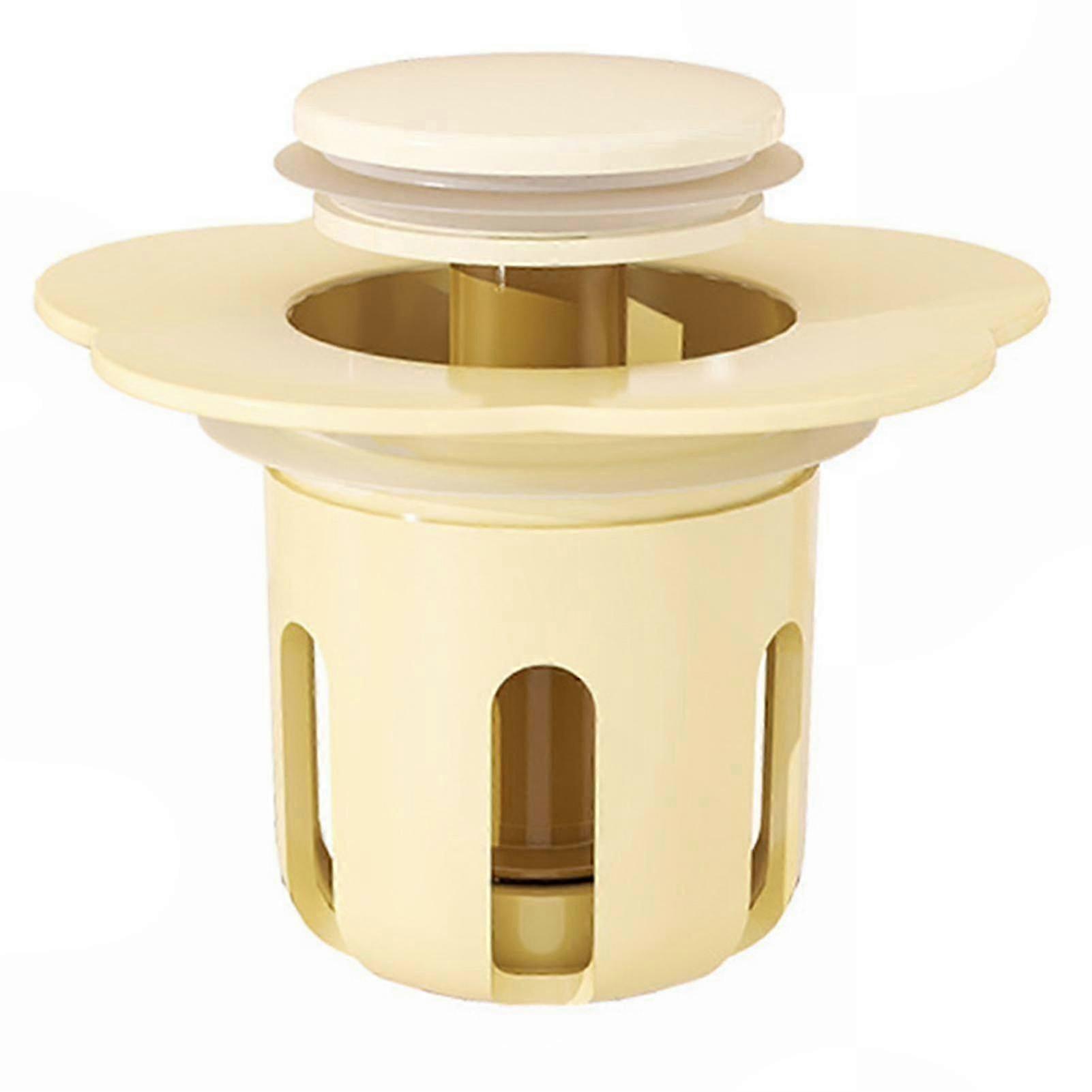 Push-Type Sink Plug with Hair Catcher