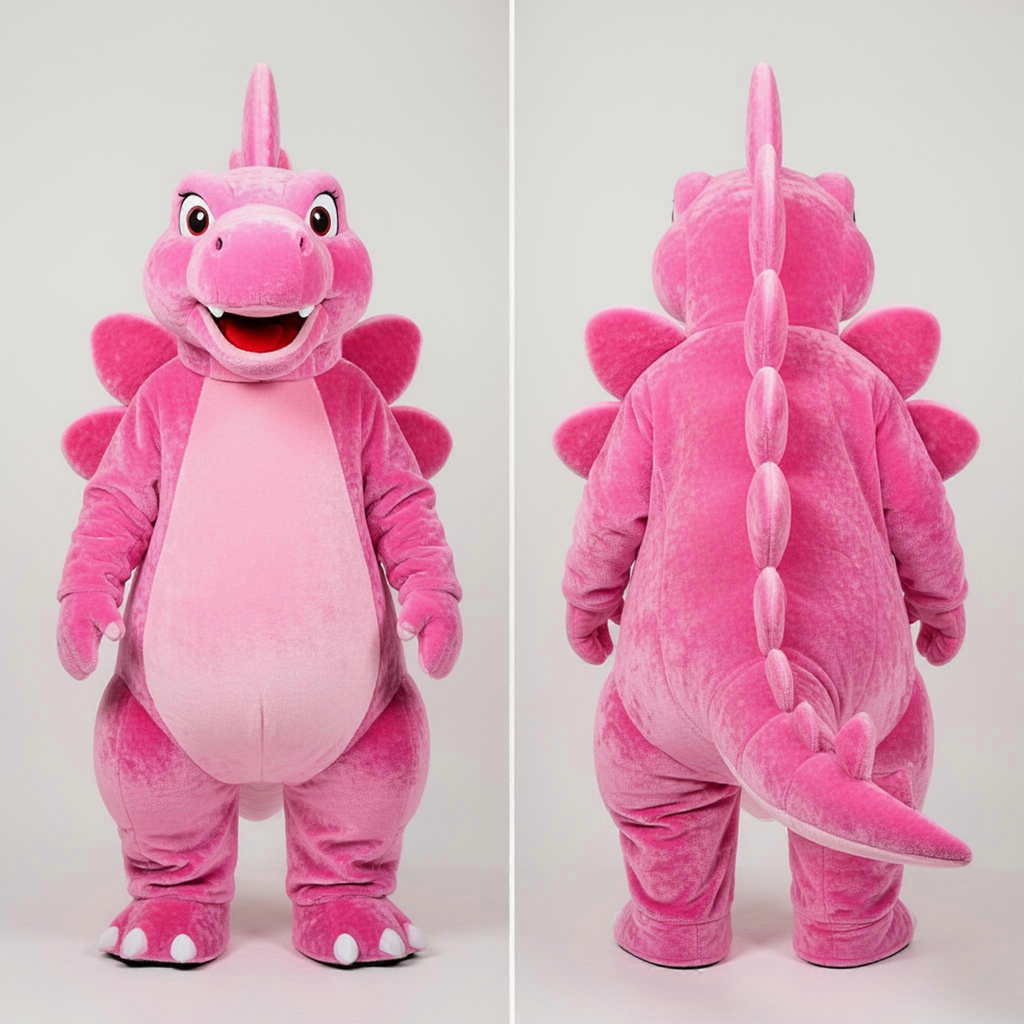 MASTICOT Pink Rounded Plates Stegosaurus Mascot
