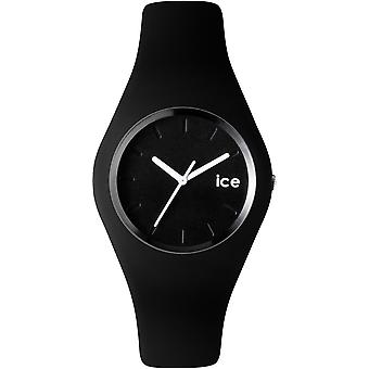 Ice Quartz Analog Unisex Watch with ICE Silicone Bracelet. Bk. U.S.12