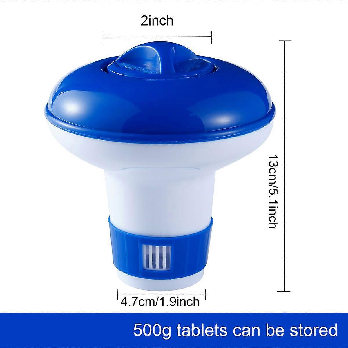 Pool Chlorine Dispenser with Adjustable Release Control, Automatic Floating Tablet Holder for Swimming Pools