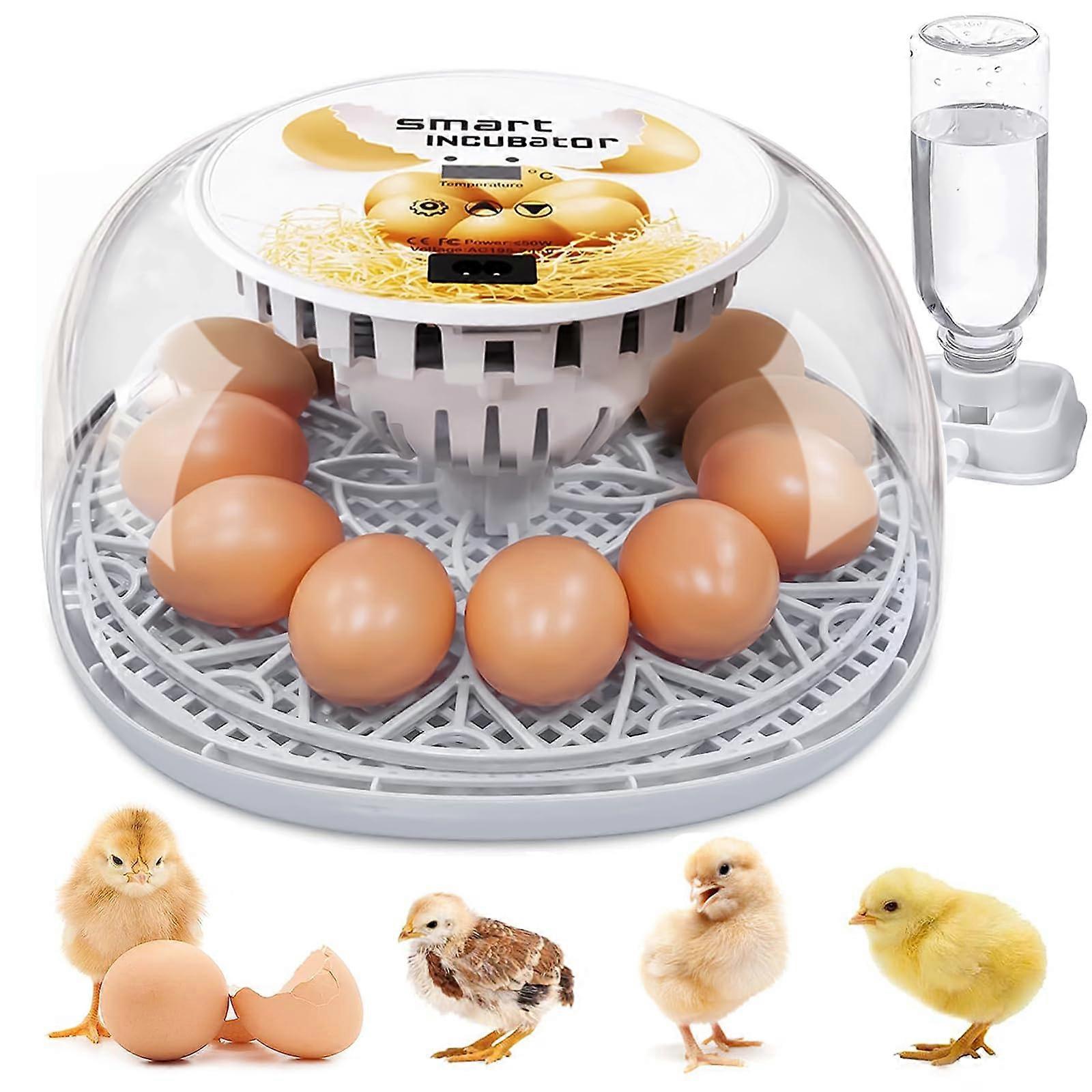 Automatic Egg Incubator 1224 Eggs with Smart Temperature Control, Automatic Turning, ABS Body, White