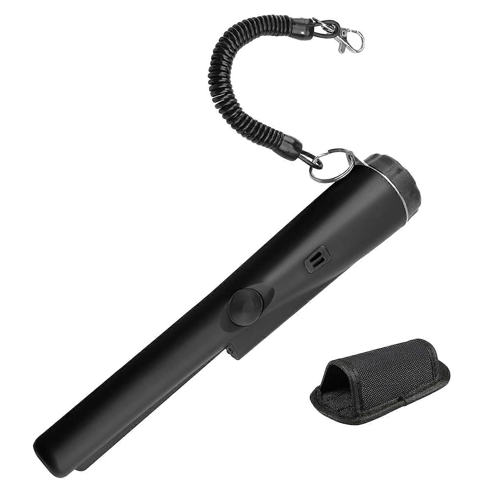 Precision Metal Detector Pinpointer Waterproof Black Design for Versatile Treasure Hunting