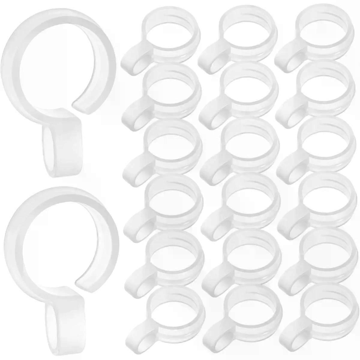 Plastic Laundry Hook Clips for 2.9-3.4cm Rods 24pcs