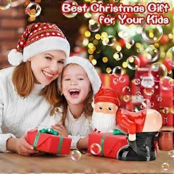 Funny Santa Bubble Blowing Machine with Flashing Lights&Music Christmas Bubble Blower for Outdoor yfc Home Decor Holiday Gift