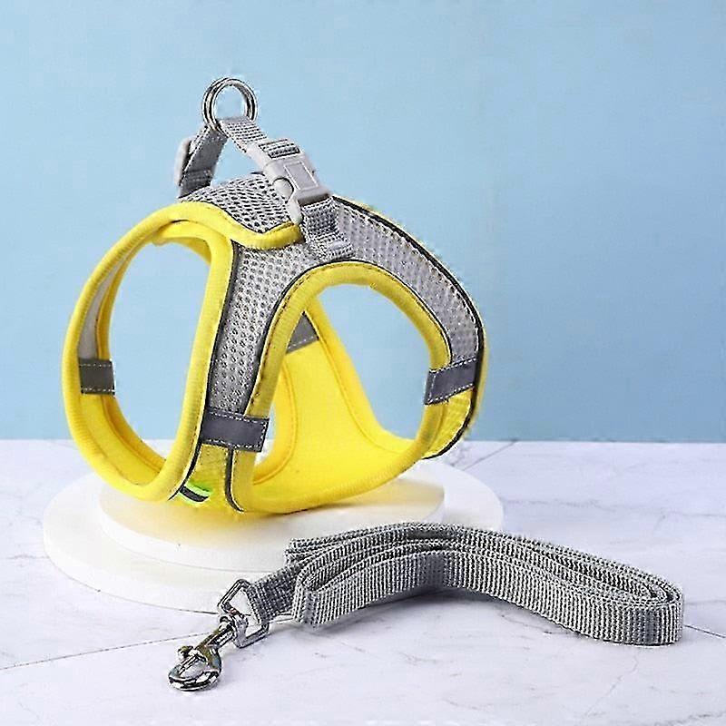 Adjustable Reflective Small Dog Cat Chest Harness Set