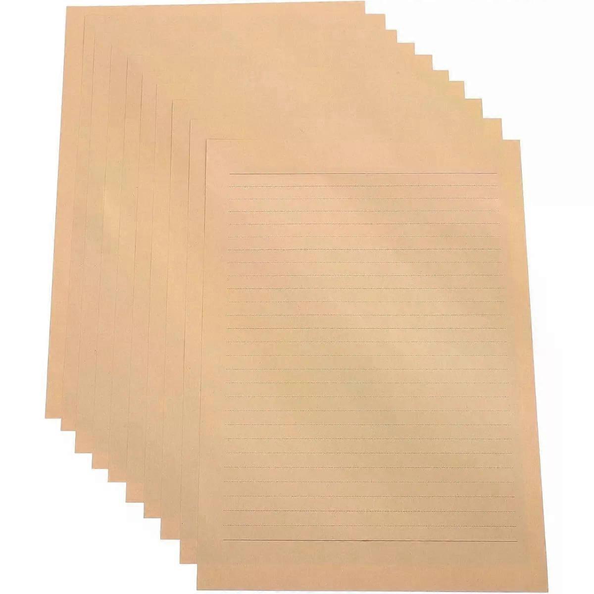 A4 Lined Writing Paper Notebook for Letters, 100 Sheets Retro
