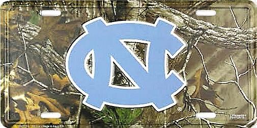 North Carolina Tar Heels NCAA Camo License Plate
