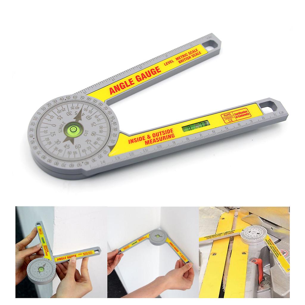 360 Degree Miter Saw Protractor High Accuracy Angle Finder Gauge Goniometer Measuring Ruler Tool