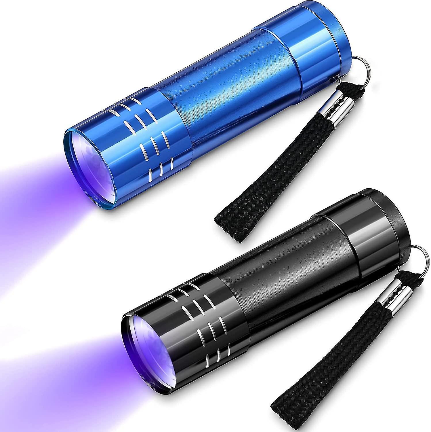 Uv Torch 2 Pieces 9 Led Blacklight Detector Handheld Pocket Torch Portable Black