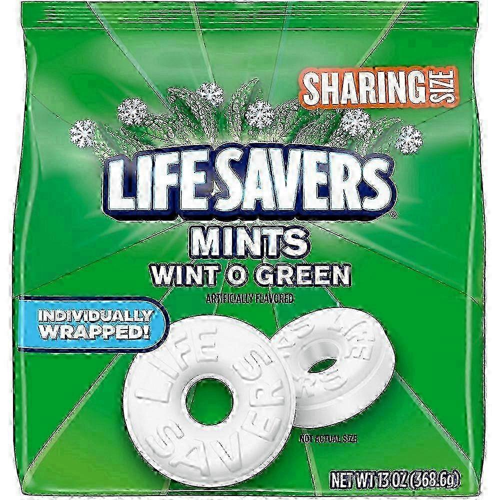 Life Savers Wint-o-green Breath Mints Hard Candy, Sharing Size Bag, 13 Oz