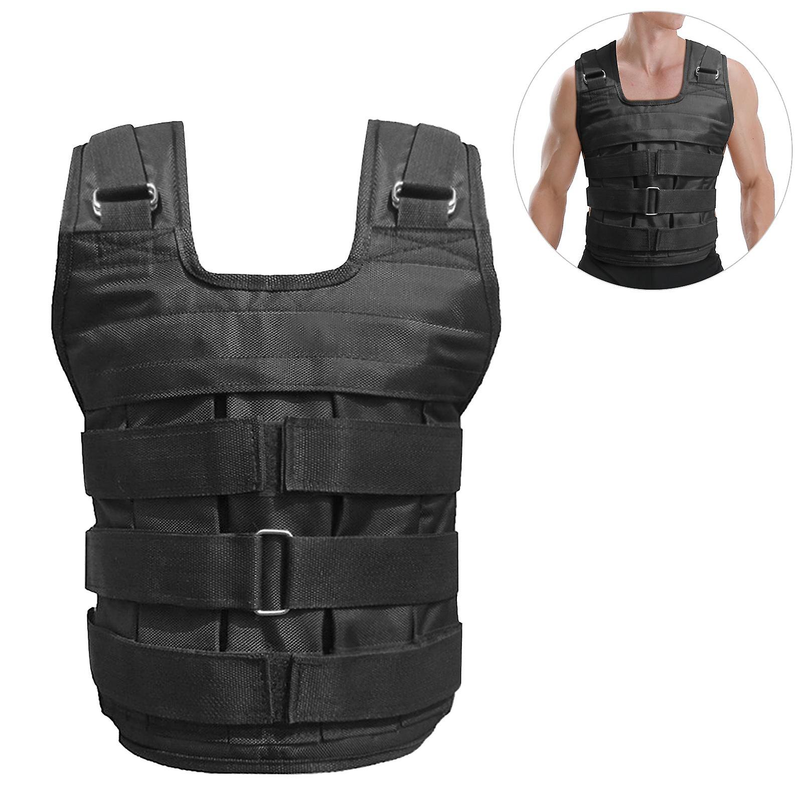 Max Loading 50kg Adjustable Weighted Vest Weight Jacket Oxford Exercise Weight Loading Cloth Strength Training